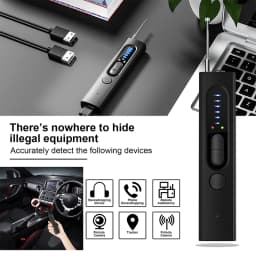 Portable Signal Detector Anti-Peeping Camera Finder Anti-Spy Infrared Scanner Signal Source Anti-Lost Sound and Light Alarm
