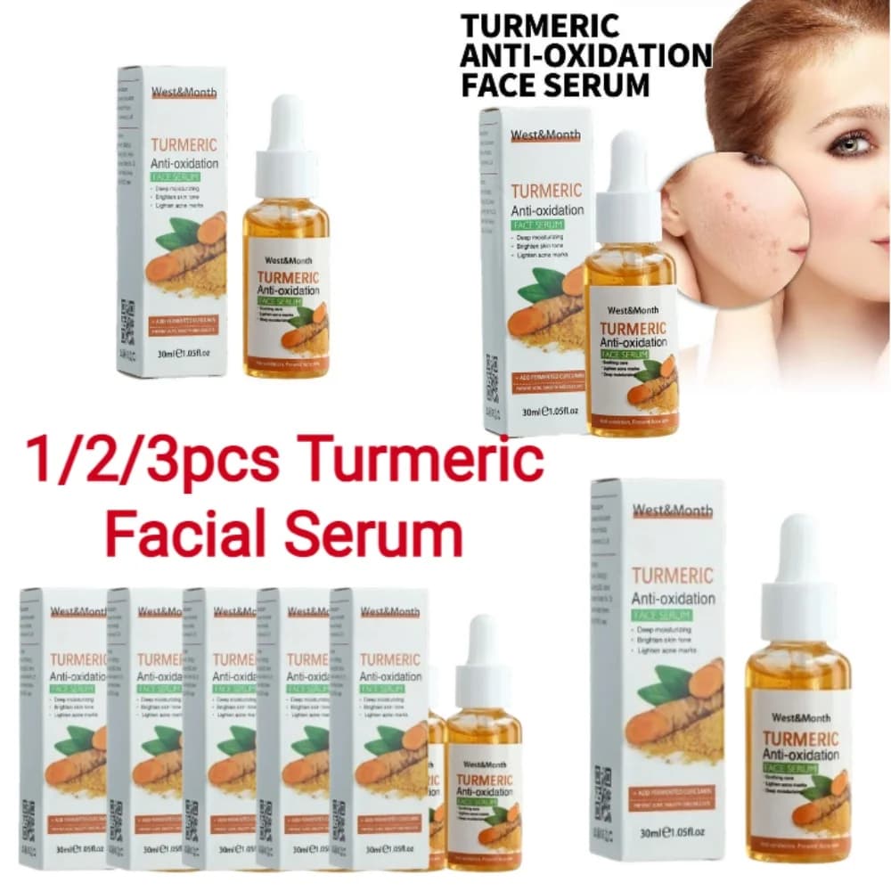 1/2/3pcs Turmeric Face Whitening Serum Turmeric Anti-oxidation Serum Turmeric Dark Spot Corrector Serum Facial Brighten Turmeric