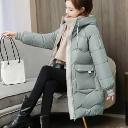 2024 New Women Long Down Cotton Jacket Korean Loose Cotton Coat Winter Thicken Warm Women Parkas Winter Female Hooded Coat