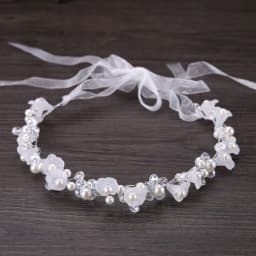 Pearl Flower Headband Tiaras Crowns Girls Silver Gold Color Leaf Headpiece Bridal Hair Jewelry Elegant Wedding Hair Accessories