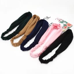 Vintage Suede Soft Cross Knot Elastic Headband for Women Girls Summer Soild Color Turban Bandanas Hair Bands Hair Accessories