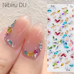 Mini Nail Art Rhinestones Crystal Acrylic Flatback Diamonds Mixed Shape Sparkle DIY Nail Luxury Manicure Accessories