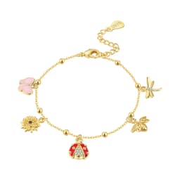 New 925 Sterling Silver Exquisite Golden Starry Bracelet Chain Link Women Bracelet Birthday Festival Jewelry Gifts