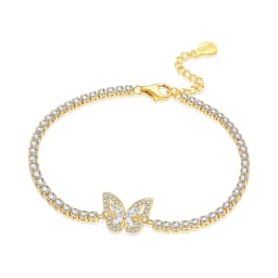 New 925 Sterling Silver Exquisite Golden Starry Bracelet Chain Link Women Bracelet Birthday Festival Jewelry Gifts