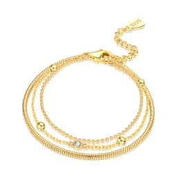 New 925 Sterling Silver Exquisite Golden Starry Bracelet Chain Link Women Bracelet Birthday Festival Jewelry Gifts
