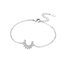 New 925 Sterling Silver Exquisite Golden Starry Bracelet Chain Link Women Bracelet Birthday Festival Jewelry Gifts