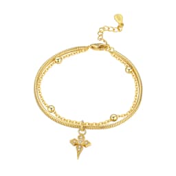 New 925 Sterling Silver Exquisite Golden Starry Bracelet Chain Link Women Bracelet Birthday Festival Jewelry Gifts