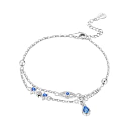 New 925 Sterling Silver Exquisite Golden Starry Bracelet Chain Link Women Bracelet Birthday Festival Jewelry Gifts