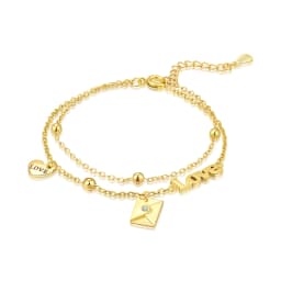 New 925 Sterling Silver Exquisite Golden Starry Bracelet Chain Link Women Bracelet Birthday Festival Jewelry Gifts