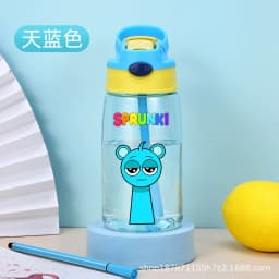 480ml Sprunki Straw Plastic Cup Woman Man Travel Cup Water Bottle Portable Cartoon Water Bottle Fashion Sports Drinking Bottle