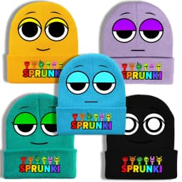 Sprunki Cartoon Cute Knit Hat for Children Anime Fashion Knitted Hat Boys Girls Winter Warm Cap Kids Windproof Hip Hop Caps Gift