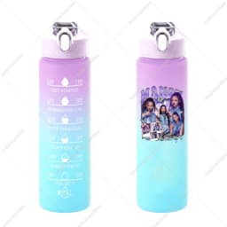 750ML Kpop Katseye Gradient Color Water Cup Popular Cartoon Print Girls Drinking Bottle Women Outdoor Portable Strawing Bottles