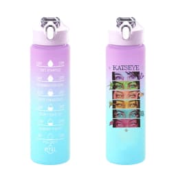 750ML Kpop Katseye Gradient Color Water Cup Popular Cartoon Print Girls Drinking Bottle Women Outdoor Portable Strawing Bottles