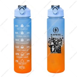 750ML Kpop Katseye Gradient Color Water Cup Popular Cartoon Print Girls Drinking Bottle Women Outdoor Portable Strawing Bottles