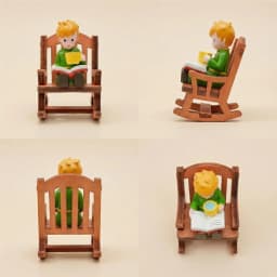 Fairy Tale Prince Rocking Chair Reading Figurine Cute Miniature Desktop Ornament for Home Office Shelf Dreamy Gift For Children