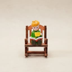Fairy Tale Prince Rocking Chair Reading Figurine Cute Miniature Desktop Ornament for Home Office Shelf Dreamy Gift For Children