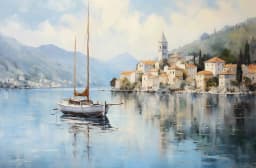 Vintage Countryside Seascape Amalfi Coastal Paris City Street Neutral Landscape Canvas Painting Print Rustic Poster Home Decor