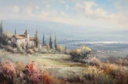 Vintage Countryside Seascape Amalfi Coastal Paris City Street Neutral Landscape Canvas Painting Print Rustic Poster Home Decor