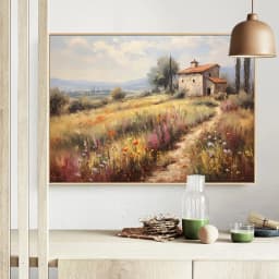 Vintage Countryside Seascape Amalfi Coastal Paris City Street Neutral Landscape Canvas Painting Print Rustic Poster Home Decor