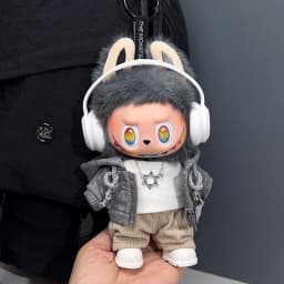 For Labubu Big Into Energy Series Clothes Casual Hoodie Grey Leisure Trend Fashion Sweatshirt Jacket Lovely Outfit Gifts