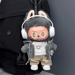 For Labubu Big Into Energy Series Clothes Casual Hoodie Grey Leisure Trend Fashion Sweatshirt Jacket Lovely Outfit Gifts
