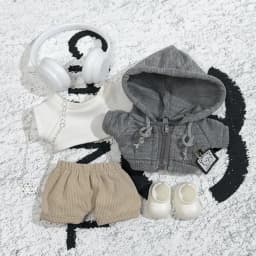 For Labubu Big Into Energy Series Clothes Casual Hoodie Grey Leisure Trend Fashion Sweatshirt Jacket Lovely Outfit Gifts