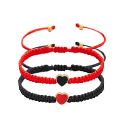 Set of 2 Colorful Heart Beaded Matching Bracelets for Couples Friendships Trendy Couple Bracelets Anniversary Valentines Gifts