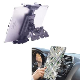 Universal Car Mount [2 in 1] CD Slot Car Mount for 7-12.4 Inch Tablet, CD Player Cell Phone Holder for 3.5-7 Inch Smartphone
