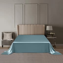DISANGNI 22 Momme 100% Pure Mulberry Silk Flat Sheet, 6A Grade Natural Silk Bedding, Luxuriously Soft, Smooth, Breathable and Sk
