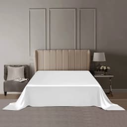 DISANGNI 22 Momme 100% Pure Mulberry Silk Flat Sheet, 6A Grade Natural Silk Bedding, Luxuriously Soft, Smooth, Breathable and Sk