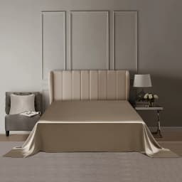 DISANGNI 22 Momme 100% Pure Mulberry Silk Flat Sheet, 6A Grade Natural Silk Bedding, Luxuriously Soft, Smooth, Breathable and Sk
