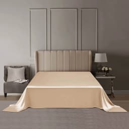 DISANGNI 22 Momme 100% Pure Mulberry Silk Flat Sheet, 6A Grade Natural Silk Bedding, Luxuriously Soft, Smooth, Breathable and Sk