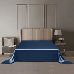 DISANGNI 22 Momme 100% Pure Mulberry Silk Flat Sheet, 6A Grade Natural Silk Bedding, Luxuriously Soft, Smooth, Breathable and Sk