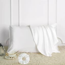 DISANGNI 100% Pure Mulberry Silk Pillowcase for Hair and Skin, Natural Silk Front with Soft Breathable Back, Luxury Pillow Cover