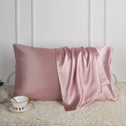 DISANGNI 100% Pure Mulberry Silk Pillowcase for Hair and Skin, Natural Silk Front with Soft Breathable Back, Luxury Pillow Cover