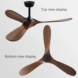 36/42/52/60 Inch Ceiling Fan Industrial Vintage ABS Ventilator No Light Remote Control Decorative Blower Retro Large Fans