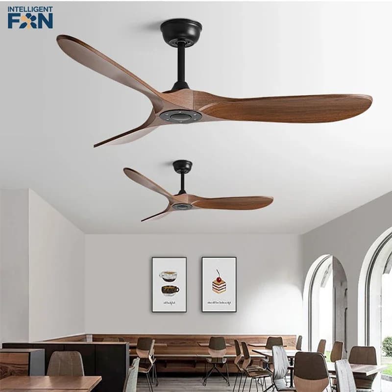 36/42/52/60 Inch Ceiling Fan Industrial Vintage ABS Ventilator No Light Remote Control Decorative Blower Retro Large Fans