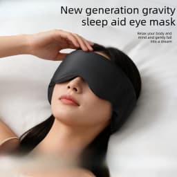 2-In-1 3D Full-coverage Eye Mask Weighted Eye Mask for Sleeping with Ear Cover Noise & Light-blocking Eye Mask for Side Sleeper
