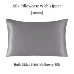 Zipper Pillowcase 1pc 30mm 100% Mulberry Silk Solid Color Comfortable Ventilate Many Sizes Customized