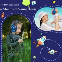 PROTEAR Kids Noise Cancelling Headphones 25dB NRR Hearing Protection Sound Proof for Toddler Safety Earmuff for Concert Airplane