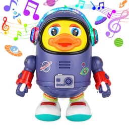 Baby Duck Toy Musical Interactive Toy Electric with Lights and Sounds Dancing Robot Space Elements for Infants Babies Kids Gifts