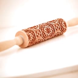 Arjmide 35X4.5CM European Retro Flower Window Grilles Deep Engraved Wooden Embossed Cookies Rolling Pin for Baking 3D Mold ZM006