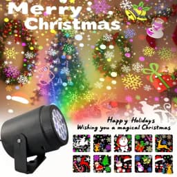 LED USB Christmas Projector Holiday Lights Xmas Projection Night Lamp Santa Claus Snowflake Spotlight for New Year Party Decor