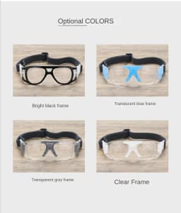 Myopia Basketball Glasses Sport Eyewear Football Anti-Collision Glasses Aspheric Color Photosensitive Changing Spectacle Lenses