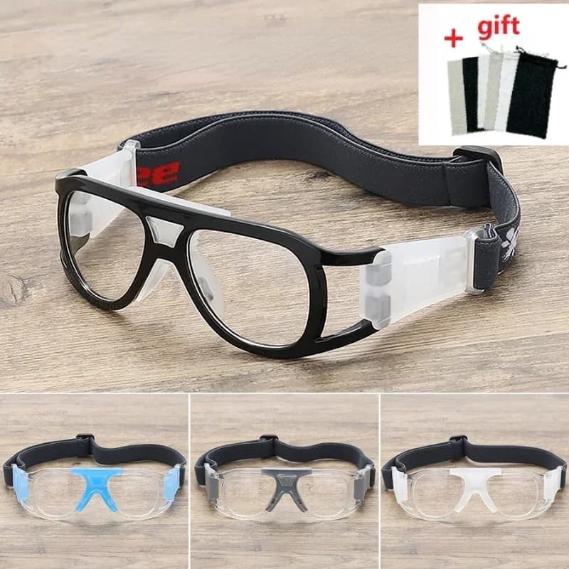 Myopia Basketball Glasses Sport Eyewear Football Anti-Collision Glasses Aspheric Color Photosensitive Changing Spectacle Lenses