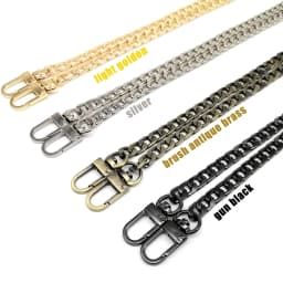 High Quality 40/60/80/100/120cm Double Clasp Snap Clip Handbag Purse Chain Leather Bag Strap Handle Shoulder Replace Repair DIY