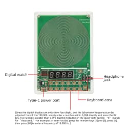 7.83HZ Schumann Wave Generator 0.01Hz~100000Hz Adjustable Frequency Sine Wave Generators 3.5MM Audio Resonator DC5V Type-C Port