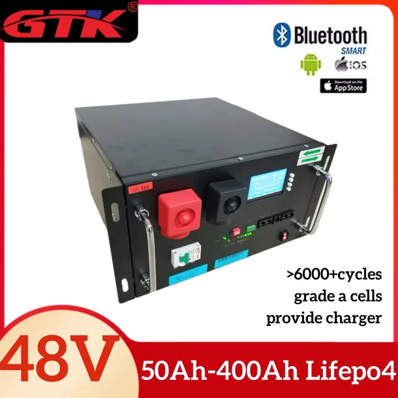 16S 48V 50Ah 100Ah 150Ah 200Ah 300Ah 400Ah lithium lifepo4 rack mounted battery batteries for 5000W 10KW Solar System inverter