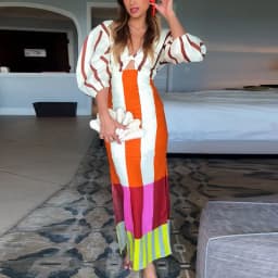 Summer Women Beach Holiday Dress Hollow Patchwork V Neck Half Sleeve Female Maxi Dress Women Casual Print Party Long Dress