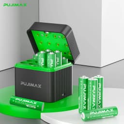 PUJIMAX AA 4255mWh Rechargeable Charging Case Charger For Batteries 1.5V Lithium Batteries Constant-Voltage Charger